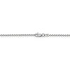 Black Bow Jewelry 1.6mm, 14k White Gold Solid Link Cable Chain Necklace - 3 of 4