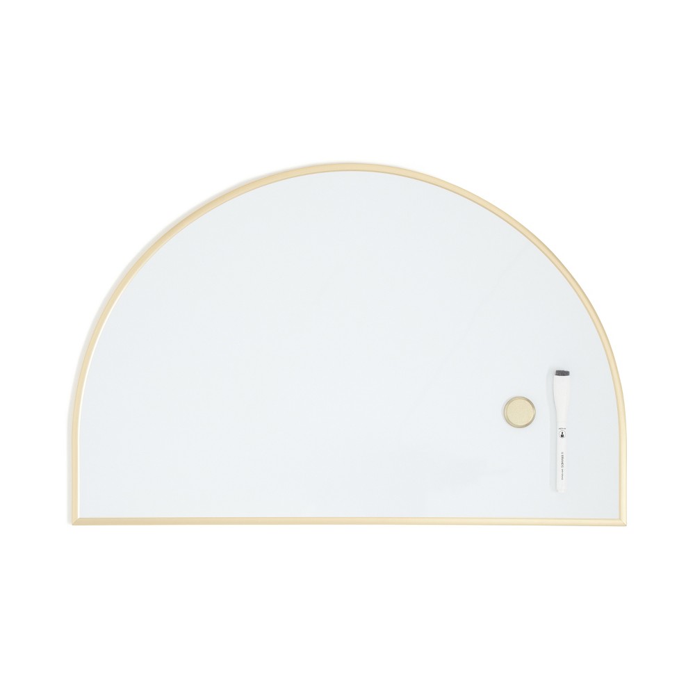 Photos - Dry Erase Board / Flipchart U Brands 15"x23" Metal Frame Arch Dry Erase Board Gold: Magnetic Whiteboard, Wall Mount, Includes Hardware