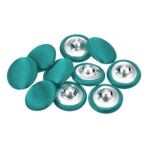 Unique Bargains Blouses Sweater Round Aluminum Cotton Fabric Cloth Covered Buttons 10 Pcs - 1 of 4