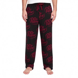 Dr Pepper Soda Logo All-Over Print Men's Sleep Pajama Pants - 1 of 3