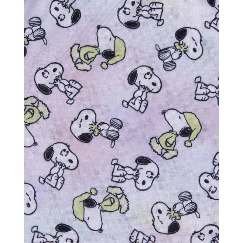 Peanuts Girls' I Woke Up This Cute Snoopy Tie-Dye Sleep Pajama Set Shorts Multicolored, 4 of 7