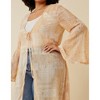 Women's Sheer Patch Print Chiffon Tie Front Duster - Hayden LA - 4 of 4