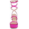Allegra K Women's Wrap Up Open Toe Platform Buckle Chunky High Heel Sandals - 2 of 4
