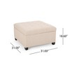 CAVINAS 31" Square Storage Ottoman Bench for Bedroom,Storage Bench with Button-Tufted Lid,Ottoman for Living Room,Entryway - 3 of 4