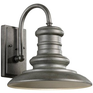 Generation Lighting Redding Station 12 1/2" High Silver LED Outdoor Wall Light - 1 of 3