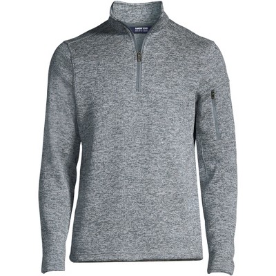 Lands' End Men's Sweater Fleece Quarter Zip Pullover
