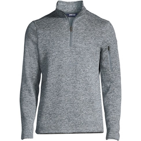 Lands' End Men's Sweater Fleece Quarter Zip Pullover - image 1 of 2