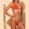 INSPIRE CHIC Women's Halter Tie Side Low Waist Triangle Bottom Basic Bikini Sets 1 Set - 2 of 4
