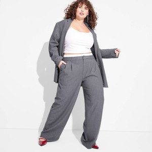 Women's High-Rise Wide Leg Boxer Trousers - Wild Fable™ - 1 of 3