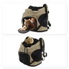 Unique Bargains Pet Carrier Portable Backpack for Cats and Small Dogs 14.96"x8.66"x15.75" Khaki - 3 of 4