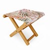 Marta Barragan Camarasa Pink Leaf Folding Stool - Deny Designs - 2 of 3