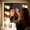 Vanity Table with 6 LED Light Makeup Mirror 2 Drawers USB Port Makeup Dressing Desk for Small Spaces Bedside,for Women Girls - 2 of 4
