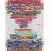 20" X 20" White Red Green Blue Yellow And Orange 100% Cotton Geometric Zippered Pillow - 4 of 4