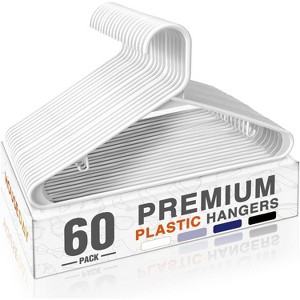 HOUSE DAY Durable Plastic Hangers Light-Weight with Hooks - 1 of 4