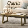 Kings Brand Furniture Charlie Modern Rectangle Wood Coffee Table, Accent Cocktail Center Tables for Living Room - 2 of 4