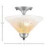 Toltec Lighting Any 2 - Light Flush Mount in  Brushed Nickel with 12" Amber Crystal Shade - 2 of 2