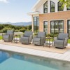 Buenhomino 6-Piece Wicker Patio Set – 4 Swivel Chairs & 2 Side Tables with UV-Resistant PE Rattan & Durable Powder-Coated Frame - 2 of 4