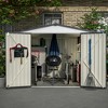 Gulches 8 x 6 ft Outdoor Storage Shed, All Weather Metal Sheds with  2 Lockable Doors, Tool Shed for Garden, Backyard, Lawn,White - 2 of 4