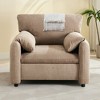 Runesay Brown Chenille Oversized Armchair, 38 Inch Wide, Comfortably Upholstered Single Lounge Sofa - 2 of 4