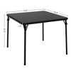 Folding Table, 33.6-inch Portable Square Folding Card Table - 2 of 4