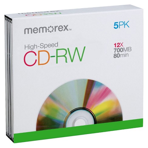 Memorex Cd Rw Jewel Case Disc Pack 5 Pk Target