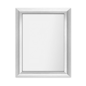 Apmir 16 in. W x 20 in. H Rectangular Diamond Shape Aluminum Alloy Frame and Tempered Glass Wall Mirror in Brushed Silver - 1 of 4