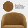 Bekrvio Boucle Dining Chairs with Barrel Back - Mid Century Modern Accent Arm Chairs with Chrome U-Shaped Base -Kitchen/Living Room - 4 of 4