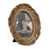 Boho Oval Picture Frame - Handcrafted Resin & Glass - Vintage Gold Finish - Decorative Tabletop & Shelf Display - Home & Office Decor - 8" - 2 of 4