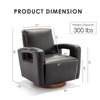 COLAMY Swivel Accent Chair, Leather Swivel Chair Armchair, Single Sofa for Home Office - 4 of 4