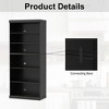 Dovelina Vertical Bookshelf Combination with Adjustable Shelves--No Door - 4 of 4