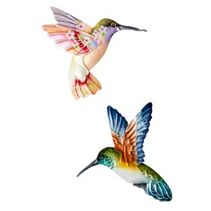 Transpac Tin Hummingbird Magnets Set of 2 Home Decorations Spring - 1 of 2
