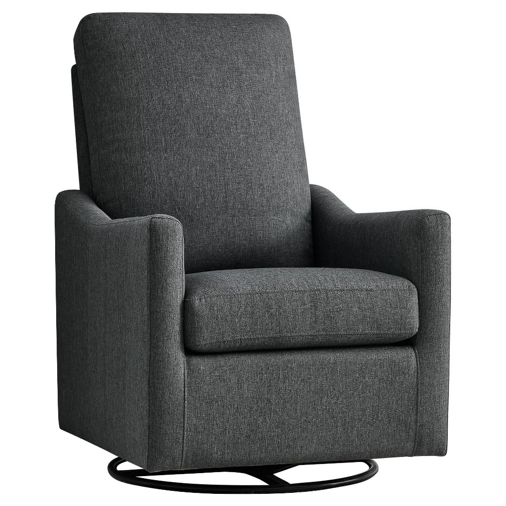 Photos - Rocking Chair Delta Children Adley Nursery Glider Swivel Chair - Charcoal