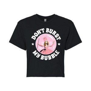 Women's - Wizard of Oz - Don't Burst My Bubble Cropped Graphic T-Shirt - 1 of 4
