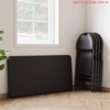 Indoor Folding Table 4 Foot w/ Upholstered PU Leather Tabletop, Heavy Duty Metal Legs, Collapsible Design & Shelf Bracket - 3 of 4