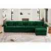 L Shaped Sectional Sofa With Storage Seats And Storage Ottoman,Modern Velvet Chaise Sectional Sofa,Sofa For Living Room-Cuddlewood - 3 of 4