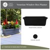 The HC Companies 18-Inch Venetian Window Planter Box with Drain Plug, Black - 4 of 4
