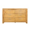KIGFTSOD Farmhouse 6 Drawers Dresser for Bedroom,Natural Wood+Brown - 3 of 4