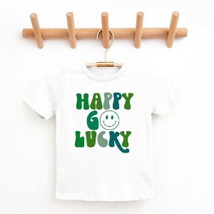 The Juniper Shop Happy Go Lucky Smiley Face Toddler Short Sleeve Tee - 1 of 2
