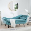 VYNXARIA Classic Sled Design Sofa Chair with Imported Tapered Birch Legs, Ergonomic Curled Edge Pillow,and High-Density Sponge Filling Green - 3 of 4