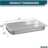 Commercial Grade 6-Pack Stainless Steel Pans, 2.5-Inch Deep Steam Table Pans for Catering and Buffets, Kitchen Food Containers - 2 of 4