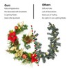6Ft Christmas Garland, Pre-Lit Xmas Garland with Lights - Classic Christmas Theme, Battery-Powered with 8 Lighting Modes & Timer - 4 of 4