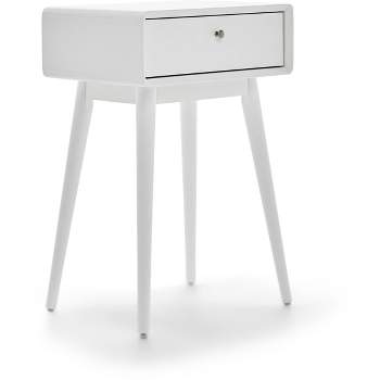 Rory One Drawer Side Table White - Adore Decor