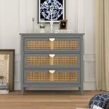 Archie Ash Wood Veneer 3-drawer And Pine Legs Accent Cabinet With Storage- Maison Boucle