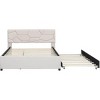 Streamdale Queen Size Upholstered Platform Bed With Brick Pattern Headboard And Twin XL Size Trundle - 4 of 4