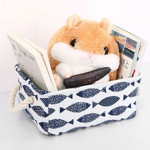 PiccoCasa Foldable Linen Fabric Drawstring Closure Closet Decorative Storage Bins - 1 of 4