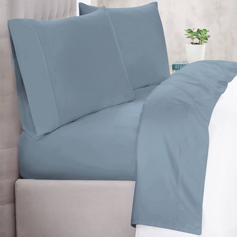 King 300 Thread Count Sateen Pillowcase Set Blue - Christian Siriano, 2 of 4