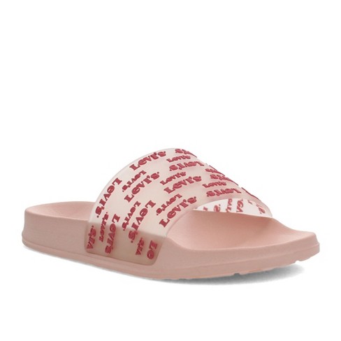 Levi's Womens Translucent Slide Slip-on Sandal Shoe, Blush, Size 6 : Target