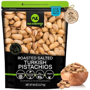 Pistachios Roasted & Lightly Salted Turkish Antep by Nut Cravings - 1 of 4