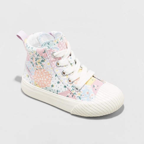 Toddler Girls' Shane Patchwork Lace-up Zipper Sneakers - Cat & Jack™ 12t :  Target