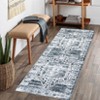 Washable Vintage Oriental Rug Non Slip Low Pile Rug Soft Throw Floor Cover Retro Medallion Foldable Indoor Carpet for Living Room Bedroom Nursery - 3 of 4